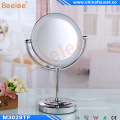 Desktop Stand Makeup Mirror Rotatable LED Mirror for Hotel Bathroom